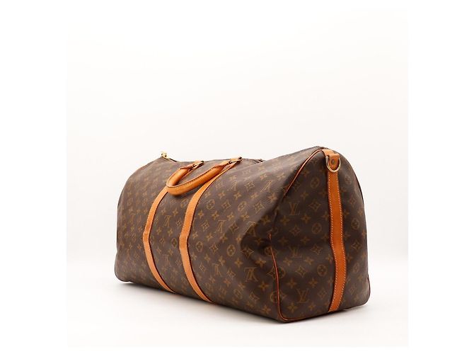 Mala de viagem Louis Vuitton Keepall 55 Monogram Canvas Marrom Monograma - vista 4