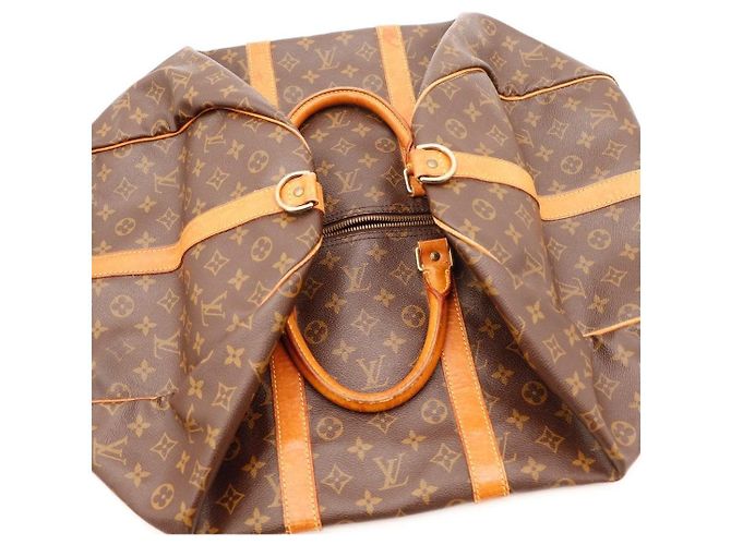 Mala de viagem Louis Vuitton Keepall 55 Monogram Canvas Marrom Monograma - vista 6