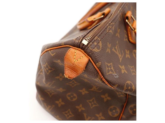 Borsa Louis Vuitton Speedy 30 Monogram Canvas Marrone Monogramma - vista 10