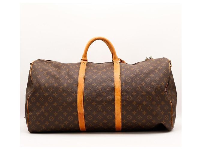 Mala de Viagem Louis Vuitton Keepall 55 Monogram Canvas Marrom Monograma - vista 3