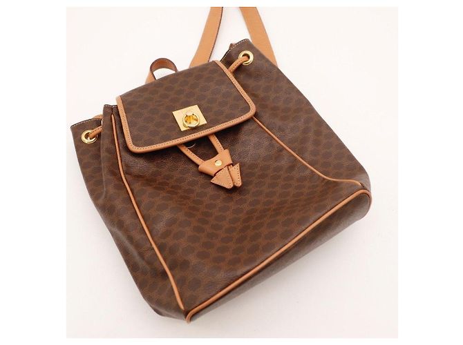 Céline Sac à dos Celine Triomphe Canvas Marron - vue 6