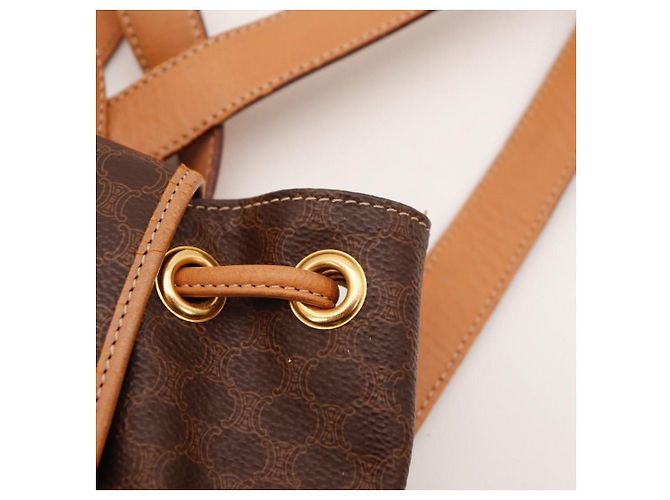 Céline Sac à dos Celine Triomphe Canvas Marron - vue 9