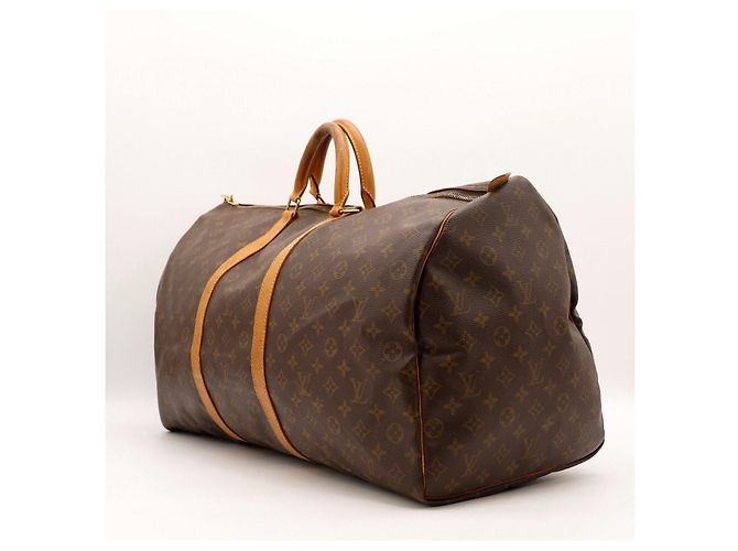 Mala de viagem Louis Vuitton Keepall 55 Monogram Canvas Marrom Monograma - vista 2