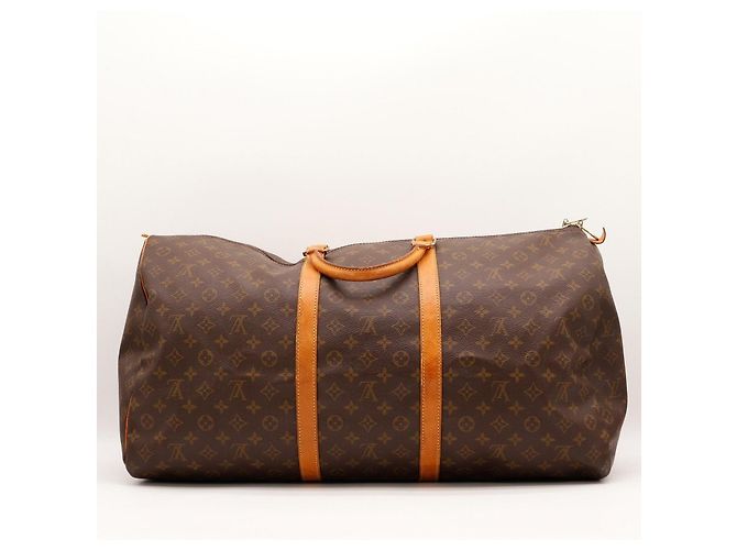 Mala de viagem Louis Vuitton Keepall 55 Monogram Canvas Marrom Monograma - vista 3