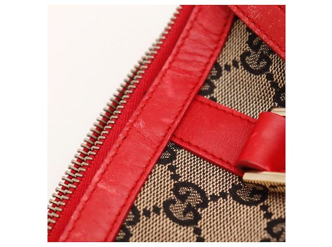 Bolso Boston Monogram Gucci Roja Beige - vista 11