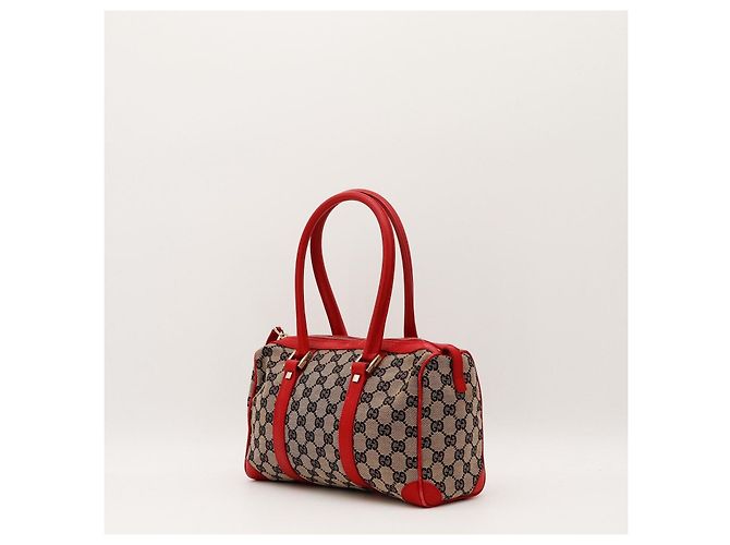 Bolso Boston Monogram Gucci Roja Beige - vista 2
