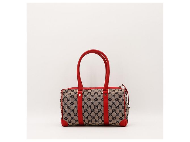 Bolso Boston Monogram Gucci Roja Beige - vista 3