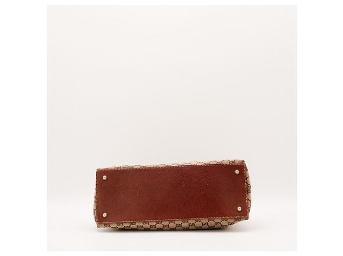 Bamboo Sac à main Gucci Monogram avec anse en bambou Marron Monogramme - vue 5