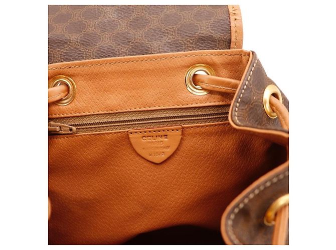 Céline Mochila Celine Triomphe Canvas Marrom - vista 8