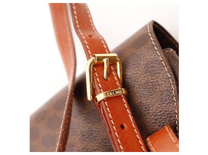Céline Mini mochila Celine Triomphe Canvas Marrom - vista 10