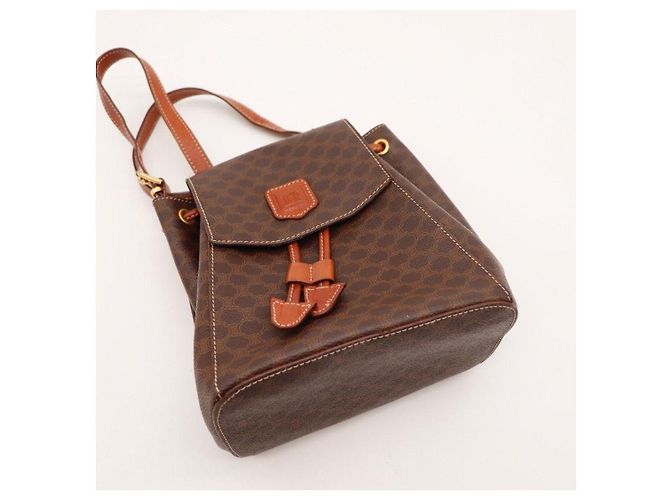 Céline Mini mochila Celine Triomphe Canvas Marrom - vista 6