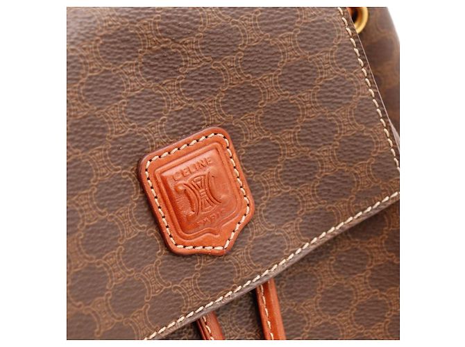 Céline Mini mochila Celine Triomphe Canvas Marrom - vista 7