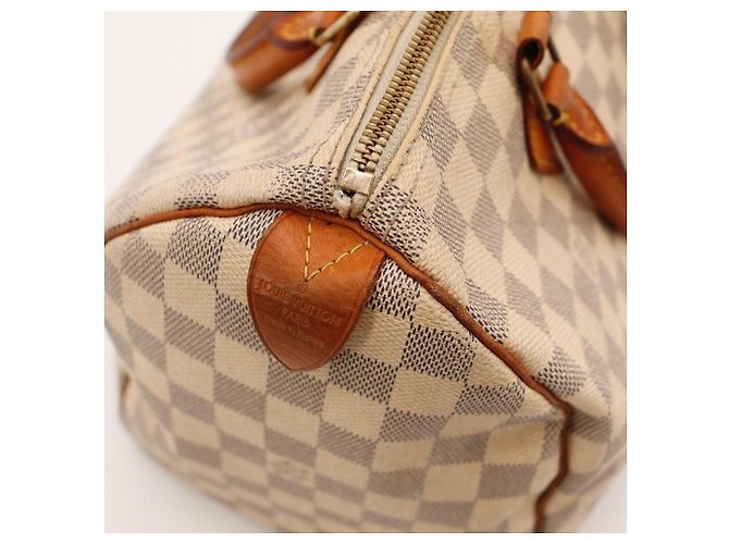 Borsa a mano Louis Vuitton Speedy 30 Damier Azur Canvas Blu Beige - vista 12