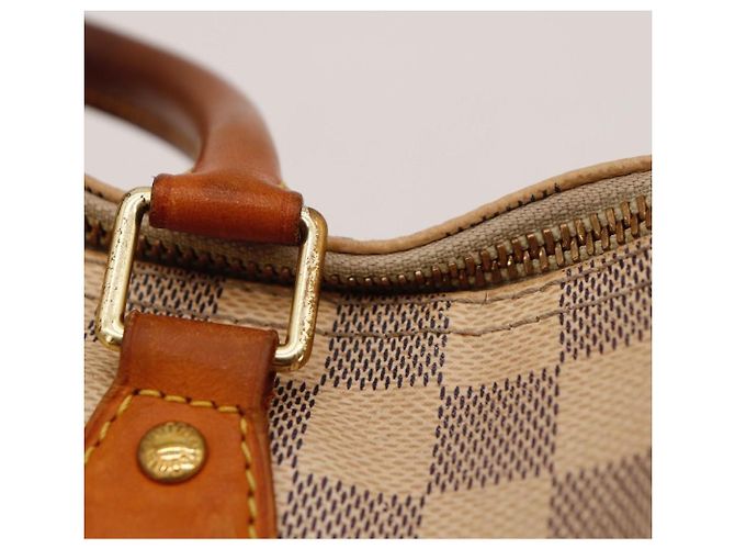Borsa a mano Louis Vuitton Speedy 30 Damier Azur Canvas Blu Beige - vista 15