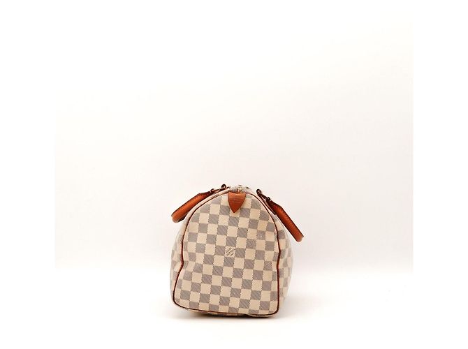 Borsa a mano Louis Vuitton Speedy 30 Damier Azur Canvas Blu Beige - vista 5