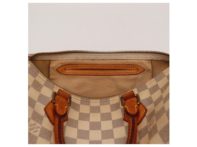 Borsa a mano Louis Vuitton Speedy 30 Damier Azur Canvas Blu Beige - vista 7