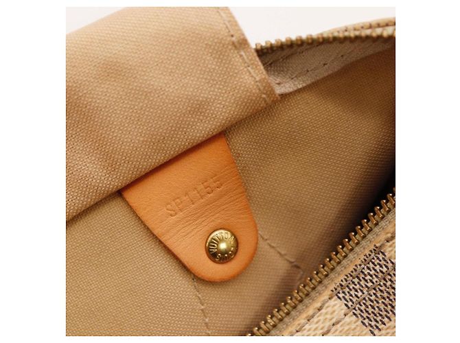 Borsa a mano Louis Vuitton Speedy 30 Damier Azur Canvas Blu Beige - vista 8