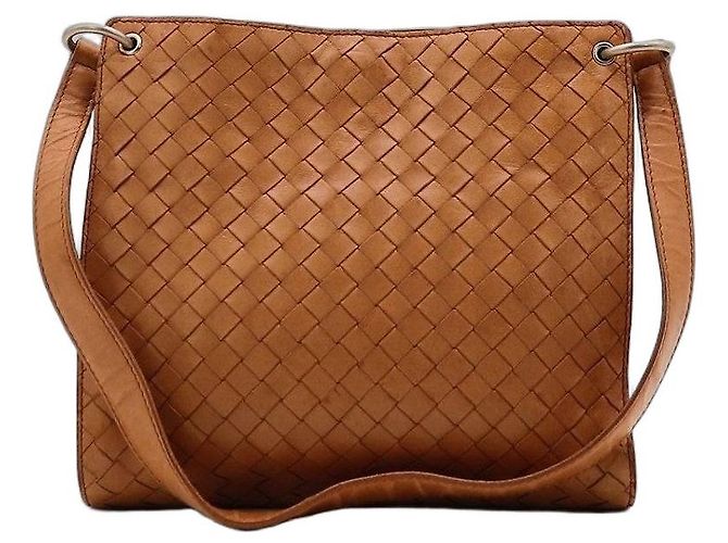 Borsa a tracolla Bottega Veneta in pelle Intrecciato Marrone - vista 2