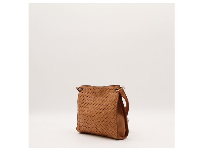 Borsa a tracolla Bottega Veneta in pelle Intrecciato Marrone - vista 3
