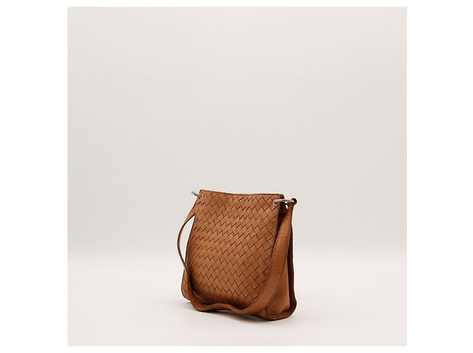 Borsa a tracolla Bottega Veneta in pelle Intrecciato Marrone - vista 4