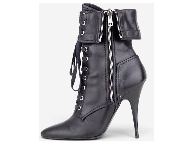 Botines de tacón con cremallera Balmain by Decarnin x Giuseppe Zanotti 2010s Negro - vista 3