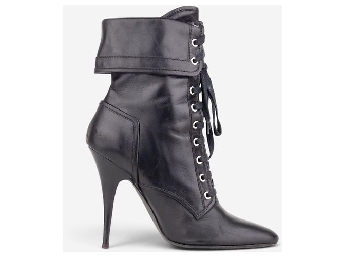 Botines de tacón con cremallera Balmain by Decarnin x Giuseppe Zanotti 2010s Negro - vista 4