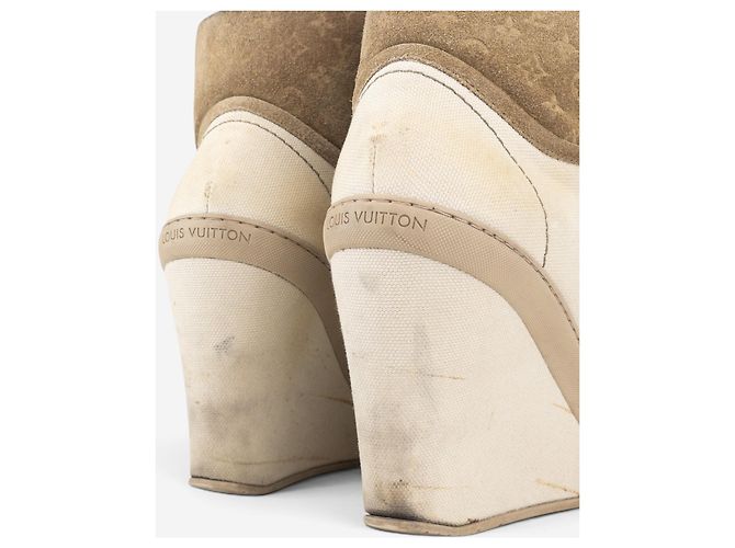 Louis Vuitton by Marc Jacobs 2010s Batignolles Monogram Wedge Sneaker Heels Beige - Ansicht 10