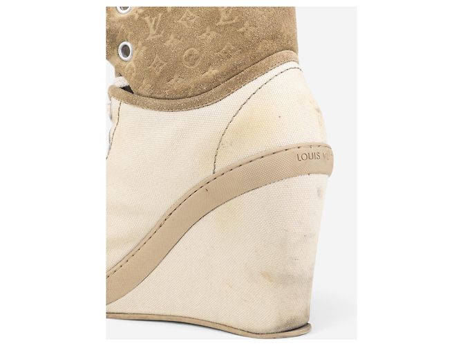 Louis Vuitton by Marc Jacobs 2010s Batignolles Monogram Wedge Sneaker Heels Beige - Ansicht 11