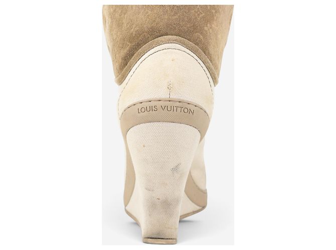 Louis Vuitton by Marc Jacobs 2010s Batignolles Monogram Wedge Sneaker Heels Beige - Ansicht 12
