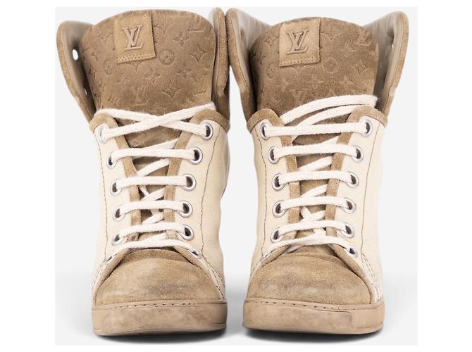 Louis Vuitton by Marc Jacobs 2010s Batignolles Monogram Wedge Sneaker Heels Beige - Ansicht 5
