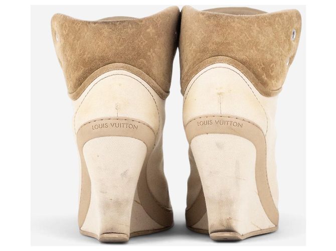 Louis Vuitton by Marc Jacobs 2010s Batignolles Monogram Wedge Sneaker Heels Beige - Ansicht 6