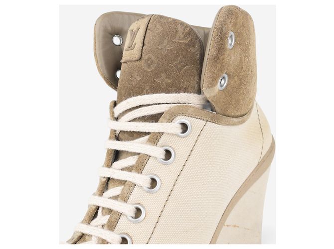 Louis Vuitton by Marc Jacobs 2010s Batignolles Monogram Wedge Sneaker Heels Beige - Ansicht 7