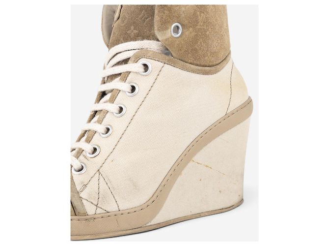 Louis Vuitton by Marc Jacobs 2010s Batignolles Monogram Wedge Sneaker Heels Beige - Ansicht 8