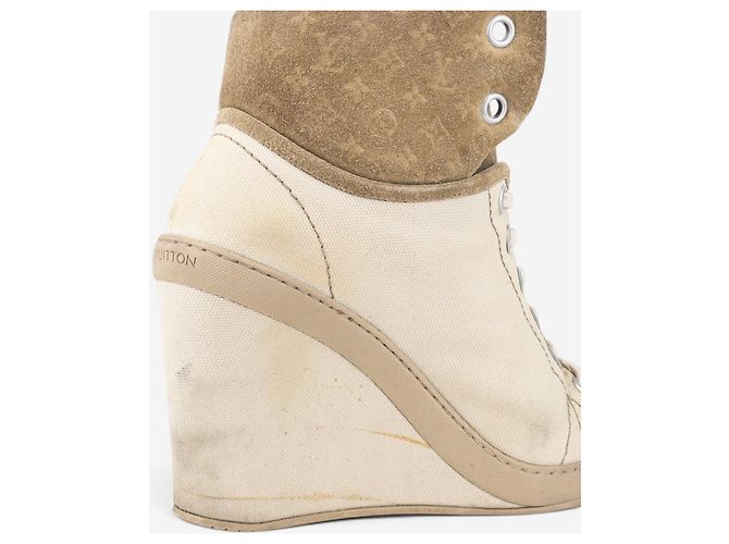 Louis Vuitton by Marc Jacobs 2010s Batignolles Monogram Wedge Sneaker Heels Beige - Ansicht 9