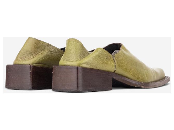 Mules Loafer Western con punta quadrata Miu Miu anni 2000 Verde - vista 2
