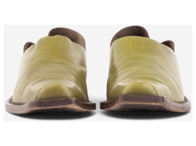 Mules Loafer Western con punta quadrata Miu Miu anni 2000 Verde - vista 3