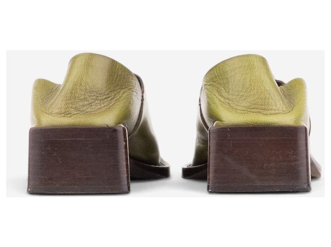 Mules Loafer Western con punta quadrata Miu Miu anni 2000 Verde - vista 4