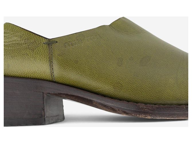 Mules Loafer Western con punta quadrata Miu Miu anni 2000 Verde - vista 6