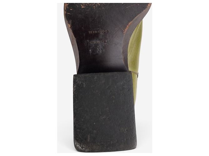 Mules Loafer Western con punta quadrata Miu Miu anni 2000 Verde - vista 7