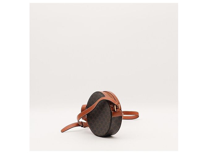 Céline Celine Triomphe Canvas Runde Tasche Braun Monogramm - Ansicht 4