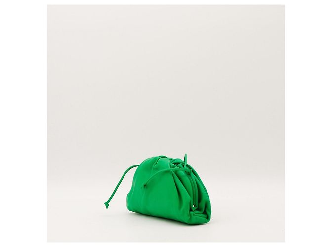 Bottega Veneta La borsa The Pouch Small in pelle verde - vista 4