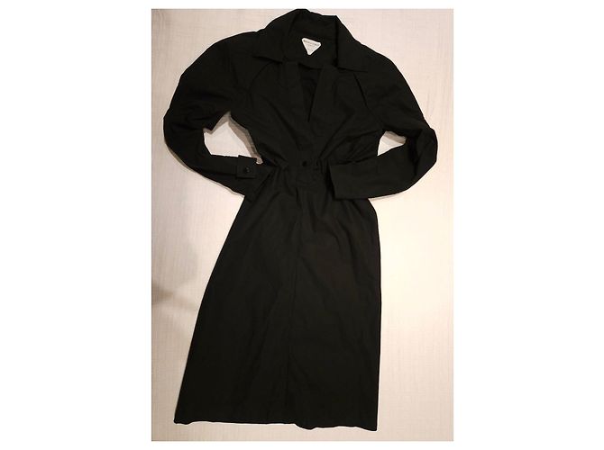 Bottega Veneta Vestido Trench de Algodón Negro - vista 6