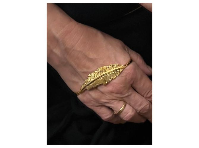 Autre Marque Brazalete Cuff Hoja Dorada LeiVanKash Colección Totem Dorado - vista 3