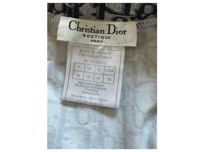Canotta Christian Dior Monogramme Oblique Nero Bianco - vista 3