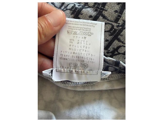Canotta Christian Dior Monogramme Oblique Nero Bianco - vista 4