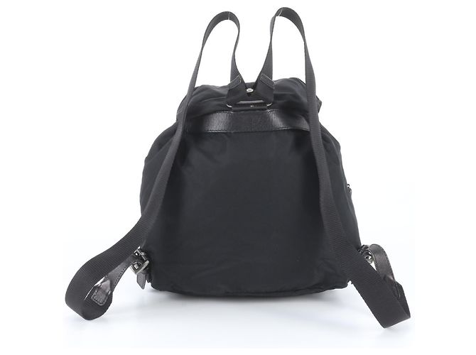 Zaino Prada in nylon Tessuto con logo triangolare in pelle Nero - vista 3
