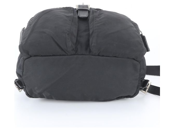 Zaino Prada in nylon Tessuto con logo triangolare in pelle Nero - vista 6