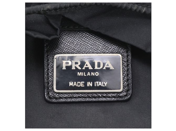 Zaino Prada in nylon Tessuto con logo triangolare in pelle Nero - vista 8