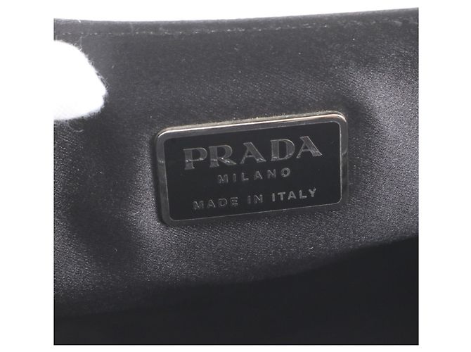 Borsa Tote in pelle di vitello Prada con logo triangolare Bianco - vista 8