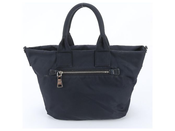 Prada Reversible 2-Way Tote Bag Black Navy blue - view 2